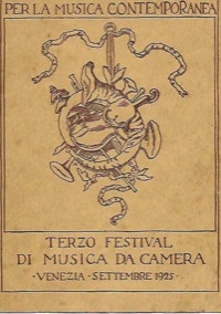 Programm des 3. Festivals für Kammermusik, Venedig 1925 mit Aufführung von Werken von Villa-Lobos. Archiv ISMPS. Copyright